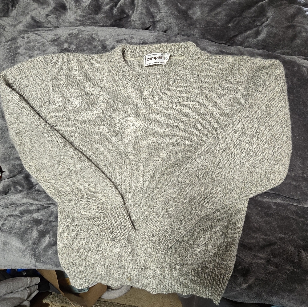 Campus Wool Blend Knit Sweater